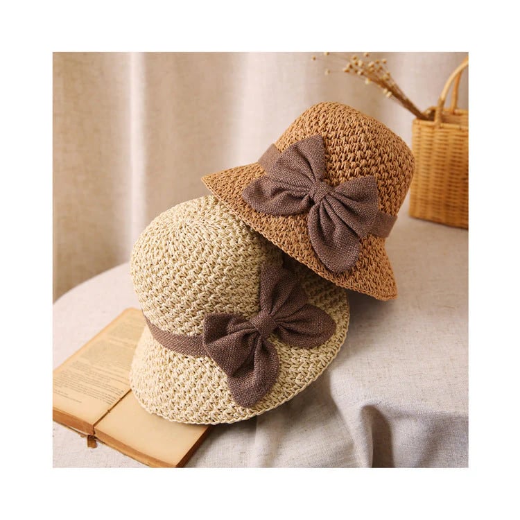 đ„Hot Sale 49% OFFâšStraw Hat with Retro Bow â Foldable & Breathable for Summer