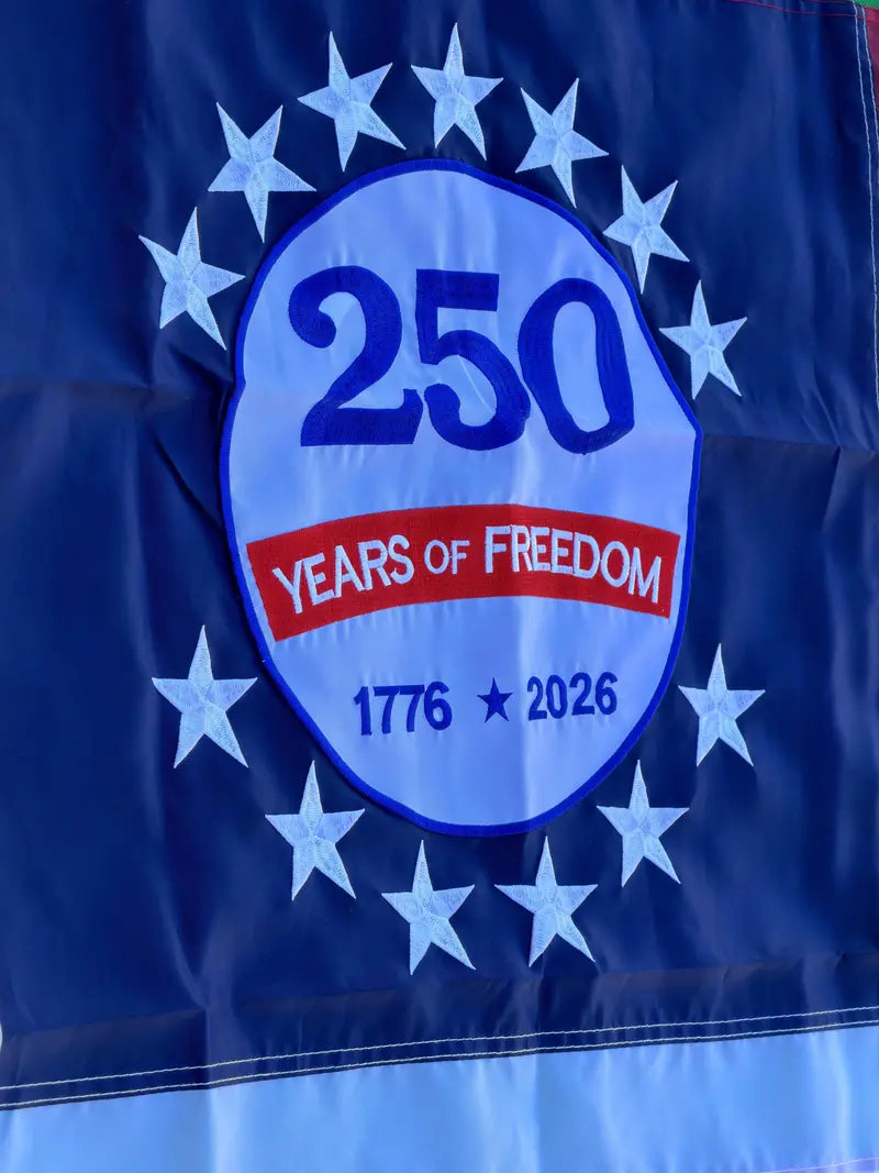 ✅250th Anniversary USA Commemorative Flag (3x5 Ft),Double-Sided Embroidered