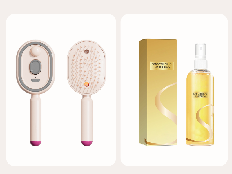 Essential Oil Mist Air Cushion Massage Comb Self Cleaning Anti Static Hair Care Brush