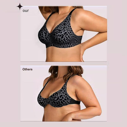 🏆 🔥Super Firming Leopard Print Jelly  Bra | Women Wirefree Bras 👍No More Sagging Breasts